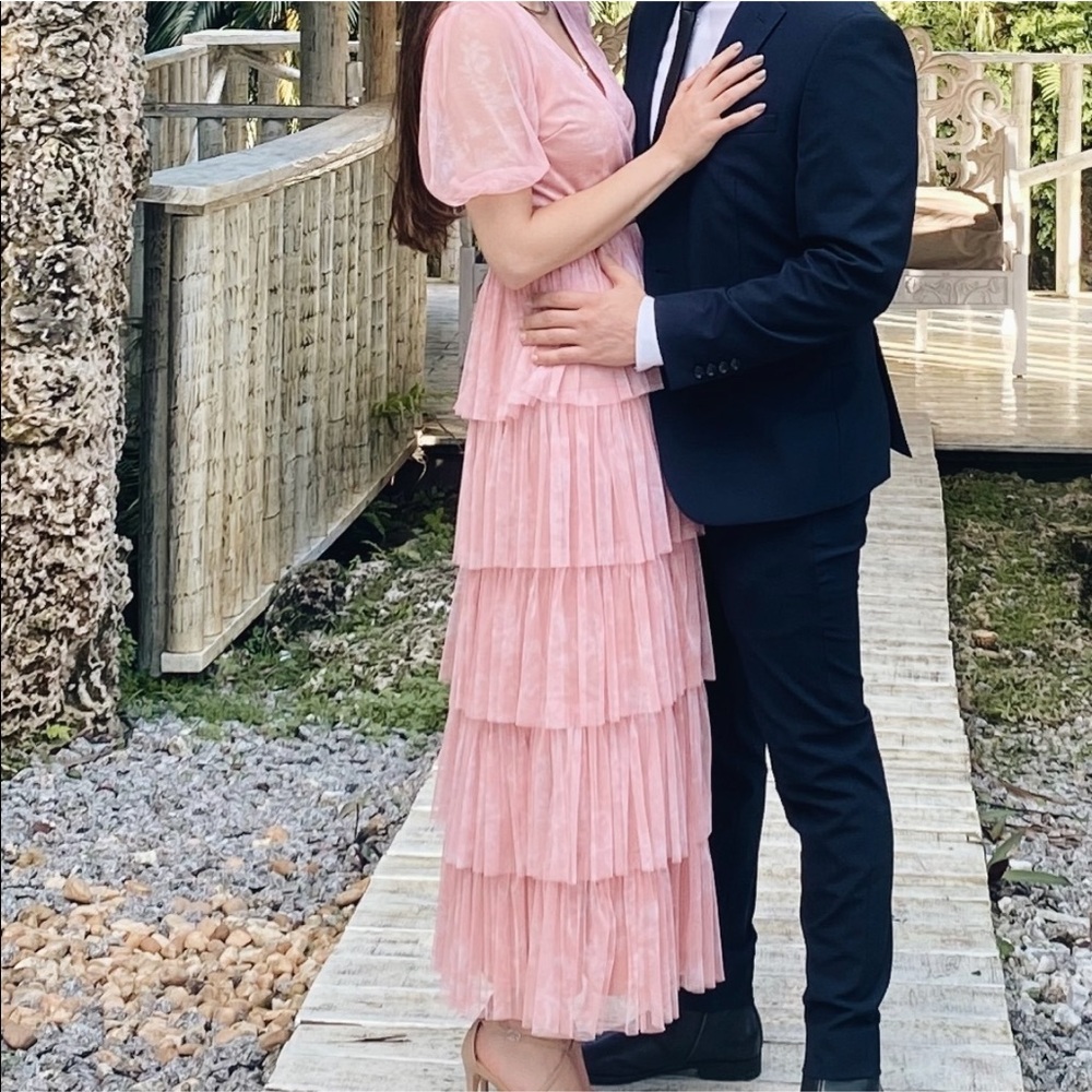 Anaya with love layer maxi dress in pink